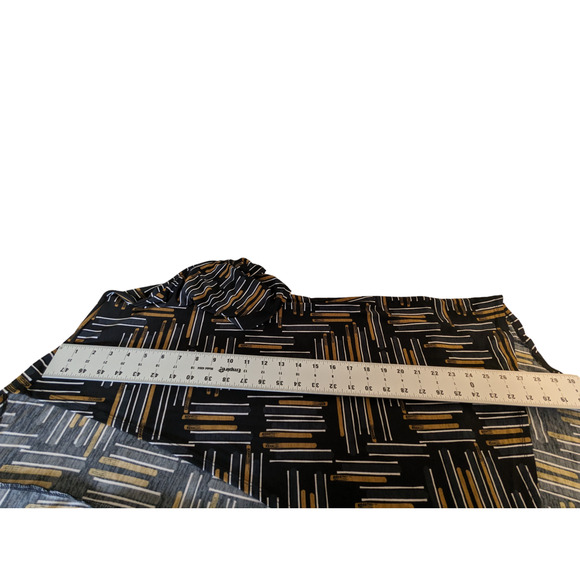 Lularoe Kimono Cardigan Size M Women’s Black Gold White Abstract Pattern - Picture 4 of 13